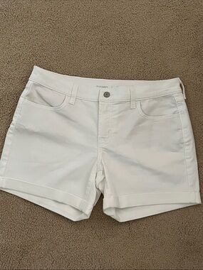 Old Navy 5” White Women's Cuffed Denim Shorts
